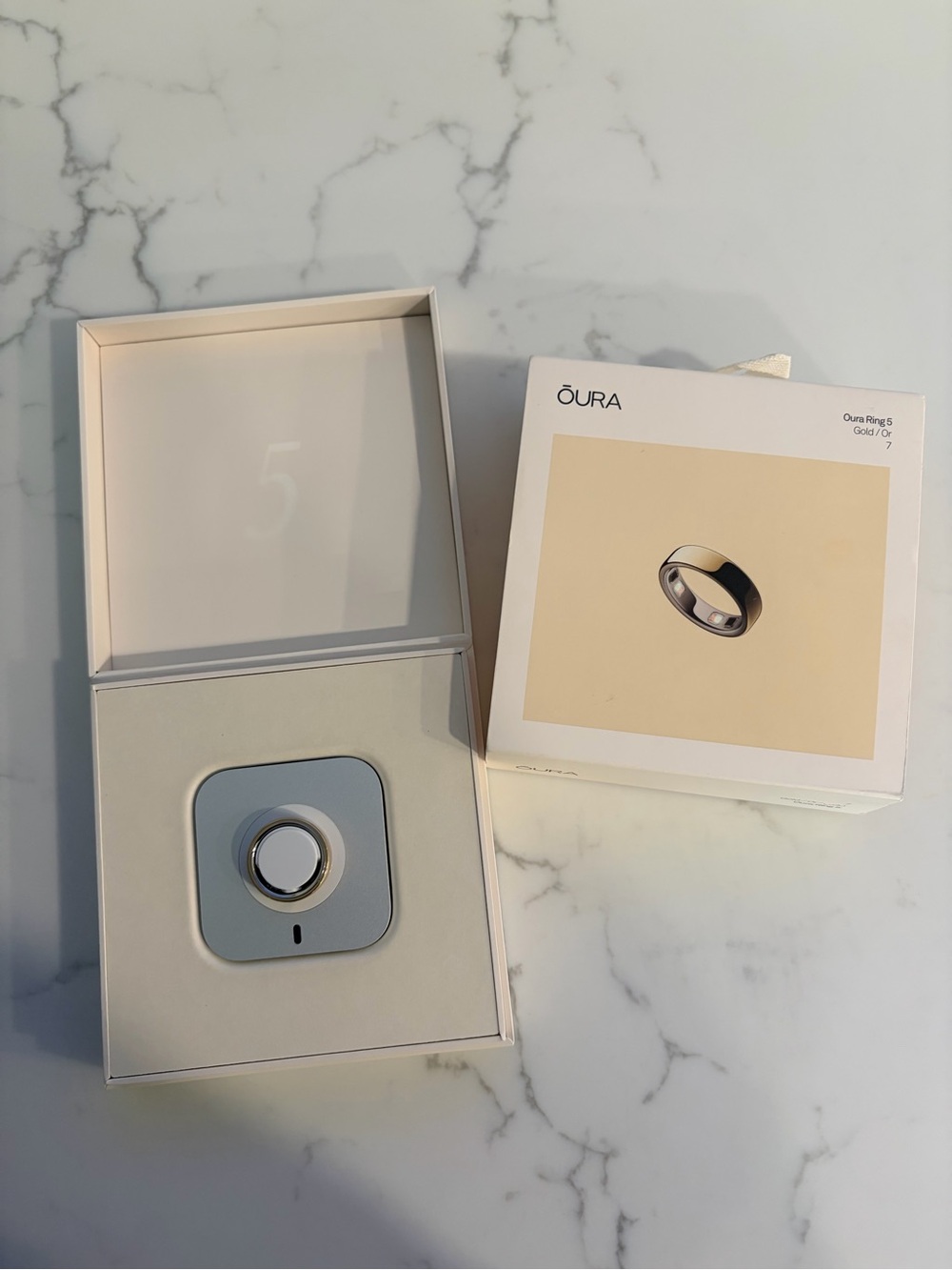 Oura Ring 5 Gold Finish Smart Wellness Ring